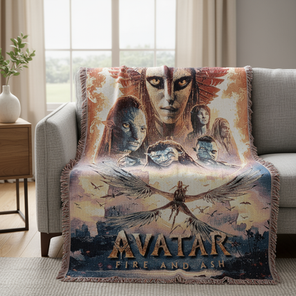 Avatar 3 Woven Blanket - Fire and Ash